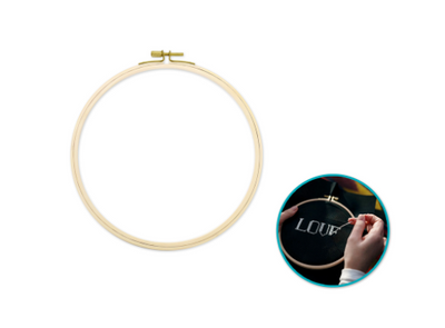 Embroidery Hoop With Brass Clamp 8"