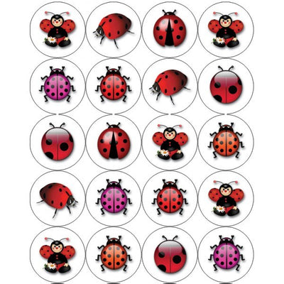 Ladybug Stickers 3/4" 10/pk