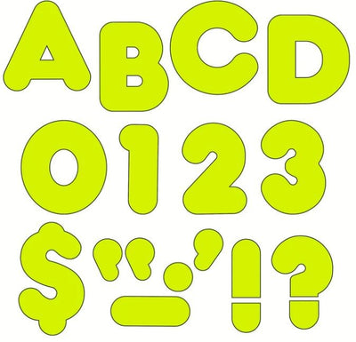 Yellow Casual Uppercase Letters 4" 1/pk