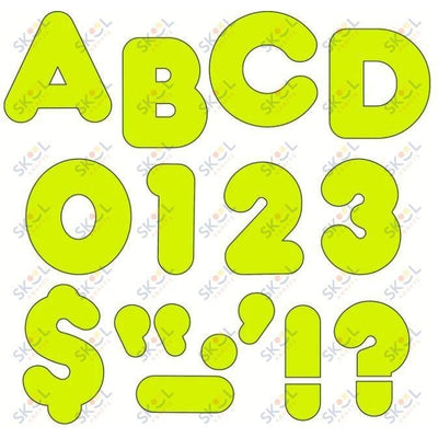 Yellow Casual Uppercase Letters 4" 1/pk