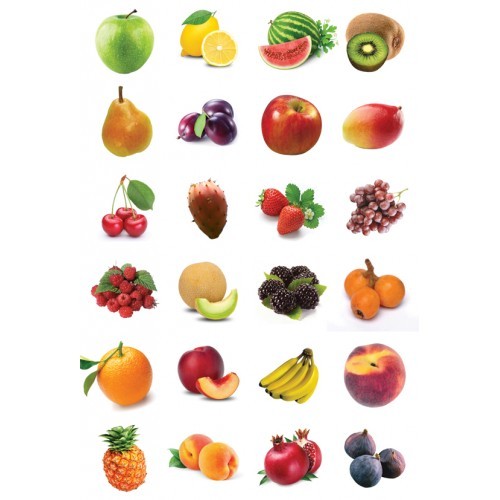 Fruit Stickers 1" 10 sheets