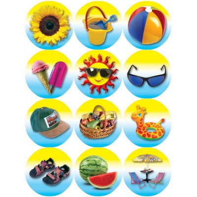 Summer Stickers 1 1/2" 10 sheets