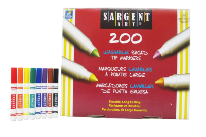 Sargent Art Washable Broad Tip Markers 200/pk