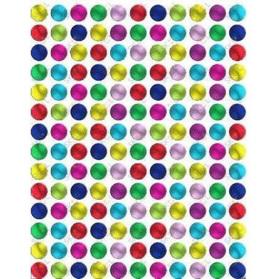 Metallic Assorted Dot Stickers 10 Sheets (1/2")