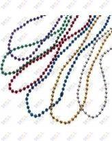 Bulk Assorted Metallic 6mm Bead Necklaces 144/pk