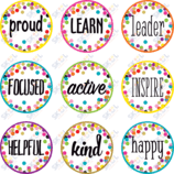 Confetti Positive Words Mini Accents 2-5/8” x 2-5/8” 36/PK