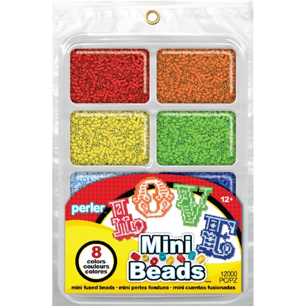Perler Mini Beads Warm Fused Bead Tray 8,000/Pkg