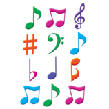 Musical Notes Mini Accents 2 5/8" 36/pk