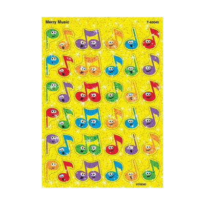 Merry Music Stickers 4 1/8" x 5 3/4" 72/pk