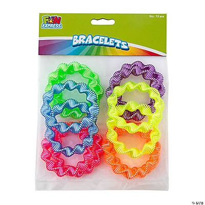 Neon Twist Plastic Bracelets 12/pk