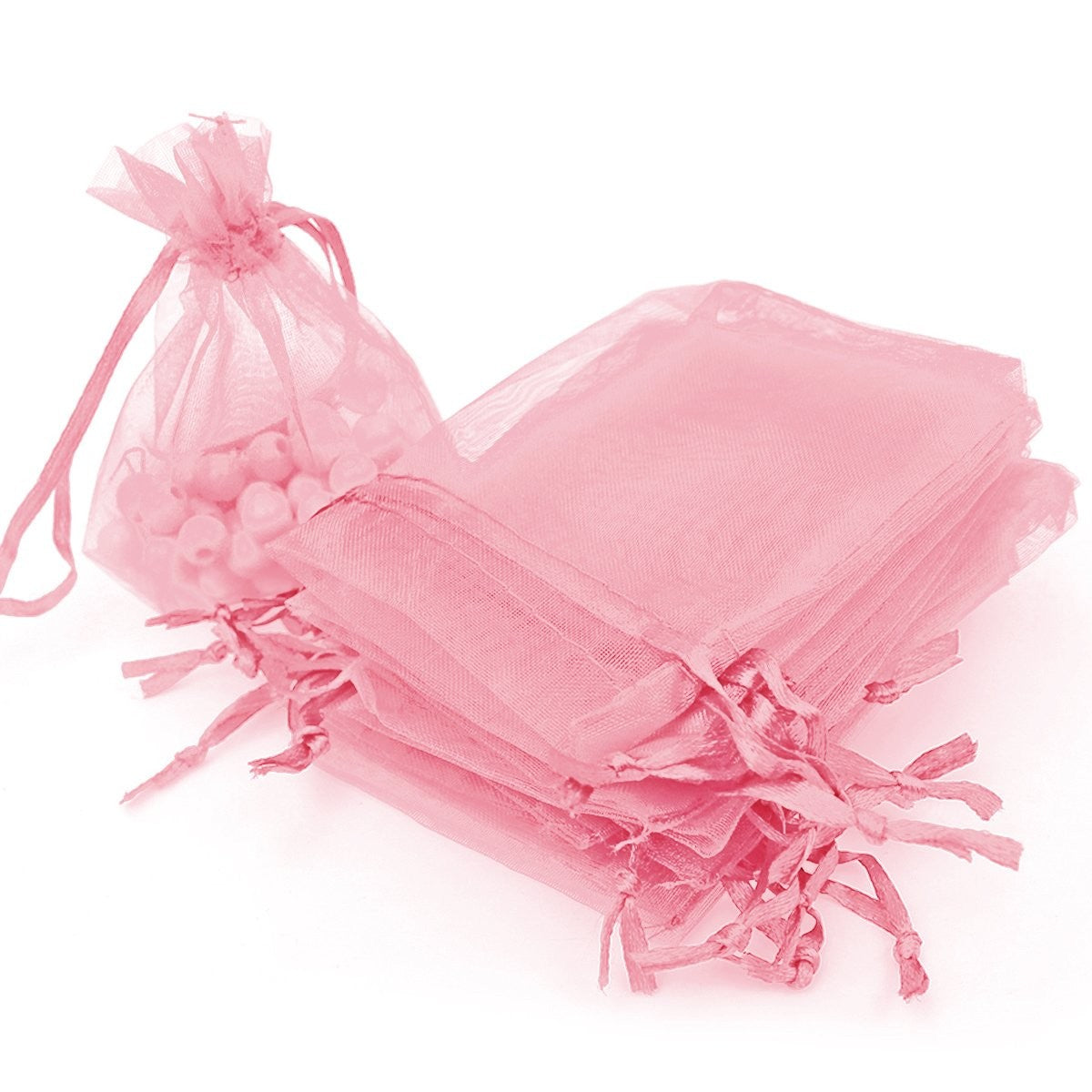 Organza Bags Pink 4x6 100/Pk