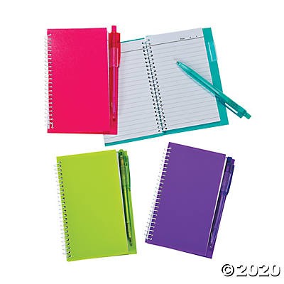 Paper Neon Spiral Notebook & Pen Sets 1 set