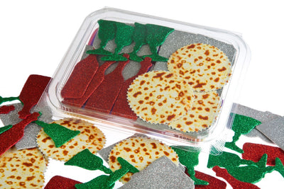 Sparkling Foam Seder Set Aprox. 2 1/2" 10 Sets (Limited Stock)