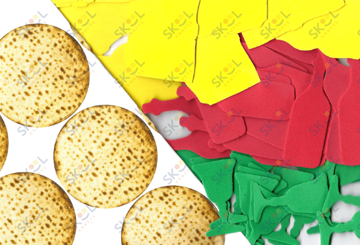 Pasech Foam Mix Set With Matzah Stickers 20 Sets (Limited Stock)