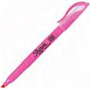 Sharpie Highlighters Fine Tip Pink 12/pk