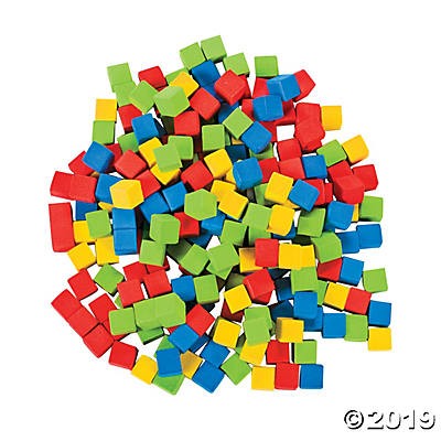 Foam Counting Cubes 200/pk