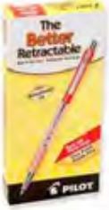 Pilot Better Retractable Fine Pen Red 12/pk