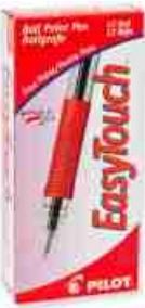 Easytouch Pen Red Fine 12/pk