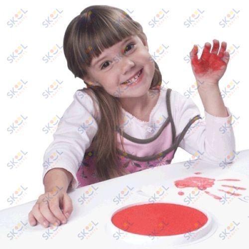 Circular Jumbo Red Washable Stamp Pad