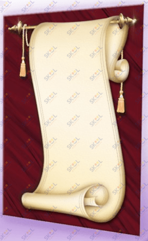 Stationary Paper Scroll Hanging On Rod