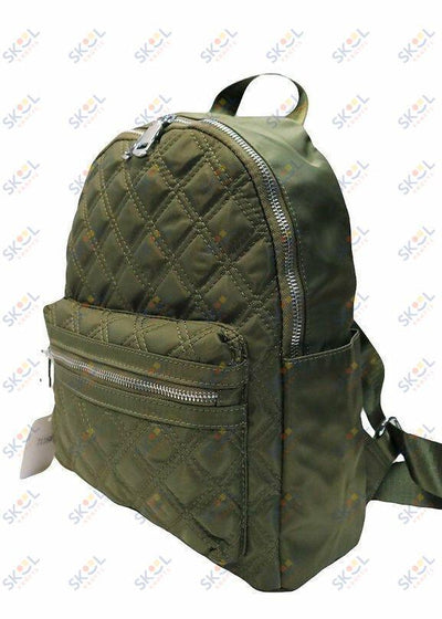 Green Quilted Backpack