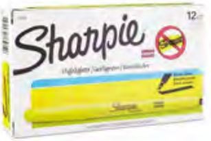Sharpie Highlighters Fine Tip Yellow 12/pk
