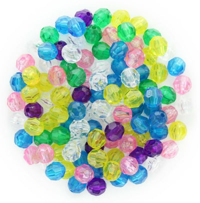 Faceted Bead 8mm Round Mix 225pc