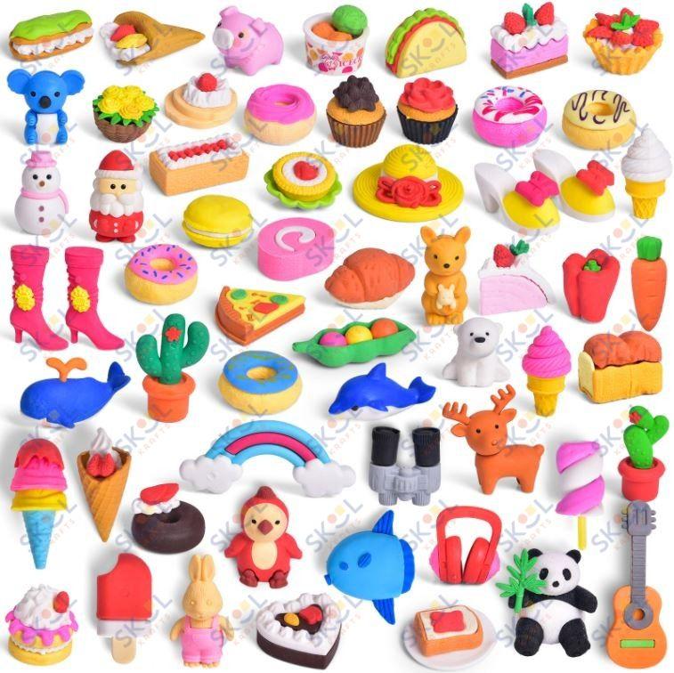 Food Desert Fruit Erasers, 40pcs