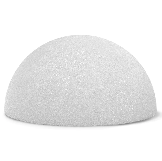 Styrofoam Half Ball 3" White