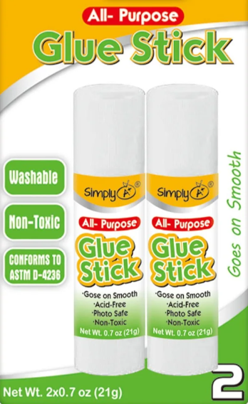 Glue Stick All Purpose .77 2/pk