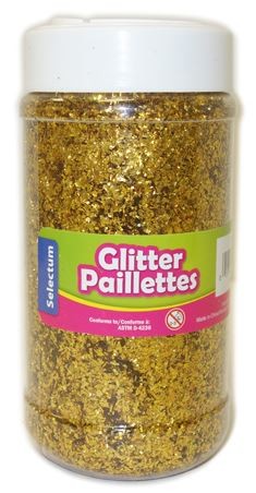 Gold Glitter Paillettes, 8 oz. (227 g)