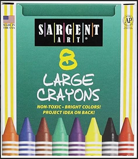 8 Colorful Jumbo Crayons