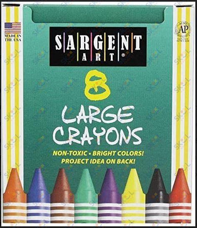 8 Colorful Jumbo Crayons