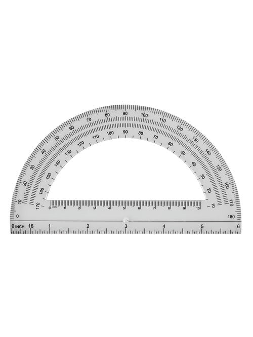 6" Protractor Clear