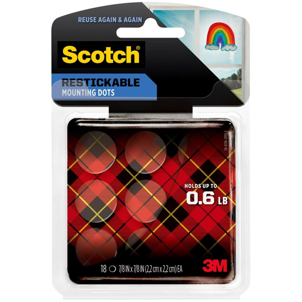 Scotch Restickable Dots 7/8" 18/pk