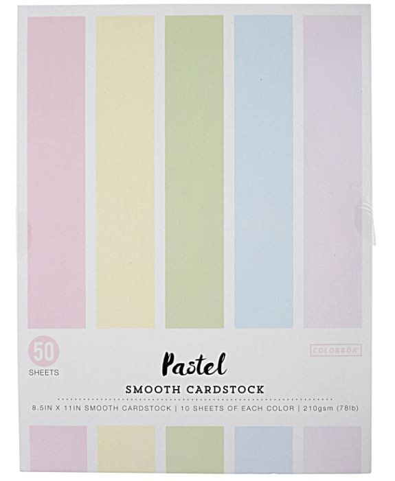 Cardstock Paper Pastel 50/pk