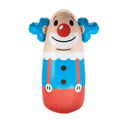 Inflatable Clown Punching Bag  26" x 3 ft.