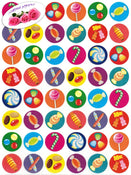 Stickers Candy Assortment 3/4" 10/sheets