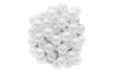 Pearl Beads White 10mm: 3mm Hole 200/pk