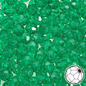 Faceted Round Transparent Bead 8mm 900/pk