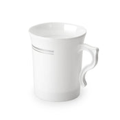 China-like Mug White/Silver 8.5oz 8/pk