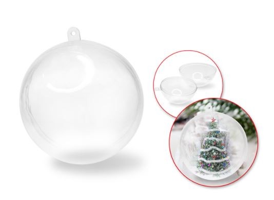 DIY Clear Ornament Ball 10cm 1/pk