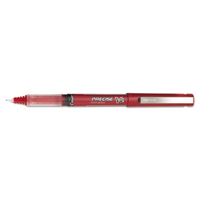 Precise V5 Roller Ball Pen Extra-Fine 0.5 mm Red 12/pk