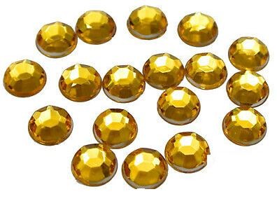 Acrylic Rhinestones 1/2" 250/pk Gold