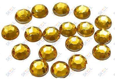 Acrylic Rhinestones 1/2" 250/pk Gold