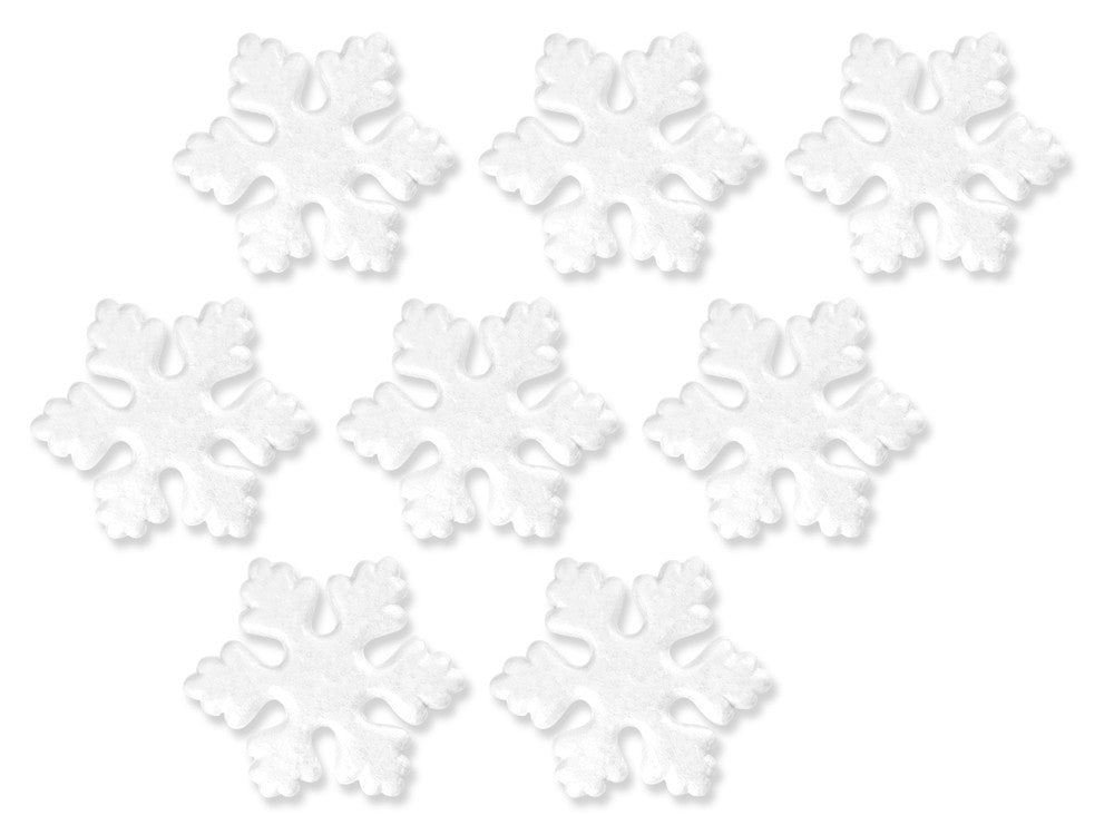 Polyfoam Snowflake 3" x 1/2" 8/pk