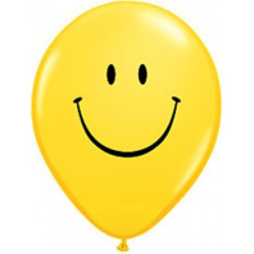 Yellow Smile Balloons 50/pk