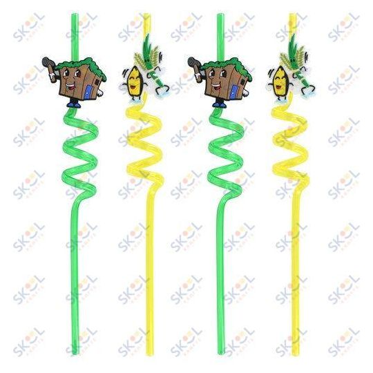 Sukkot themed wiggly straws