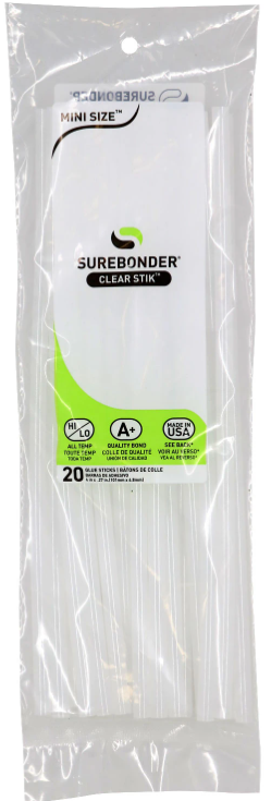Mini Size 10" Clear Hot Glue Stick -20 Pack