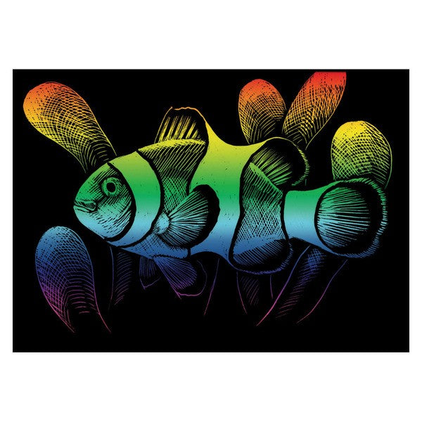 Clown Fish Mini Engraving Art 5"x7" 1pc